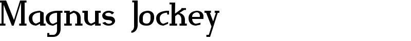 Magnus Jockey Font