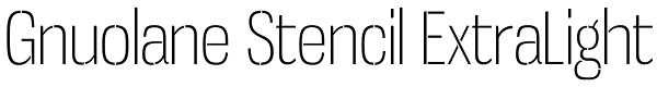 Gnuolane Stencil ExtraLight Font