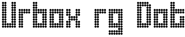 Urbox rg Dot Font