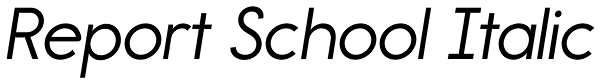 Report School Italic Font