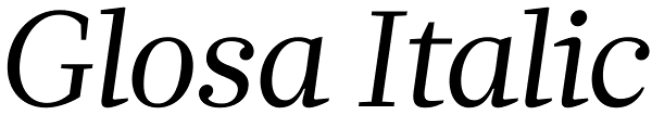 Glosa Italic Font