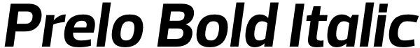 Prelo Bold Italic Font