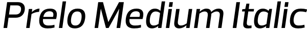 Prelo Medium Italic Font