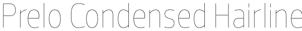 Prelo Condensed Hairline Font