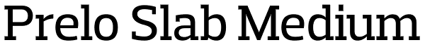 Prelo Slab Medium Font