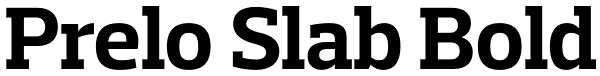 Prelo Slab Bold Font