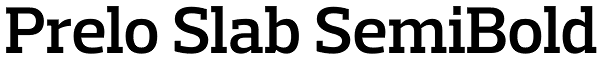 Prelo Slab SemiBold Font