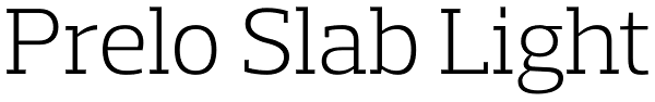 Prelo Slab Light Font