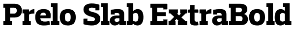 Prelo Slab ExtraBold Font