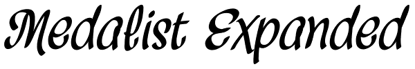 Medalist Expanded Font