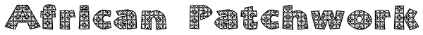 African Patchwork Font