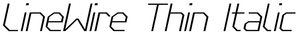 LineWire Thin Italic Font