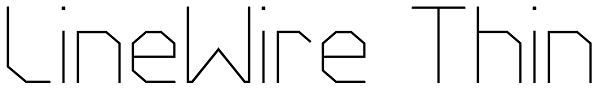 LineWire Thin Font