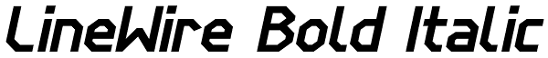 LineWire Bold Italic Font