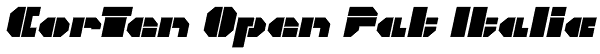 CorTen Open Fat Italic Font