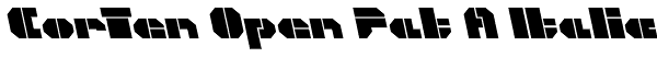 CorTen Open Fat A Italic Font