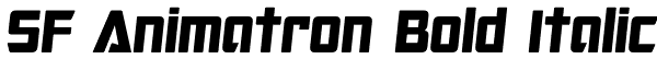 SF Animatron Bold Italic Font