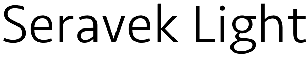 Seravek Light Font