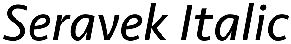 Seravek Italic Font