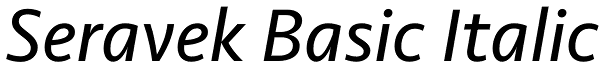 Seravek Basic Italic Font