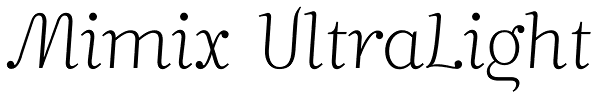 Mimix UltraLight Font