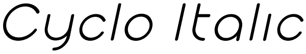 Cyclo Italic Font