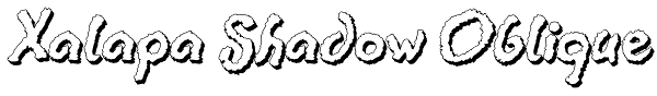 Xalapa Shadow Oblique Font