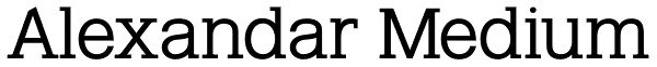 Alexandar Medium Font