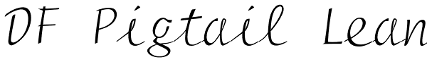 DF Pigtail Lean Font