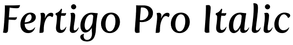 Fertigo Pro Italic Font