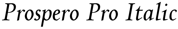 Prospero Pro Italic Font