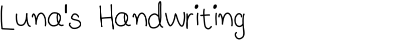 Luna's Handwriting  Font