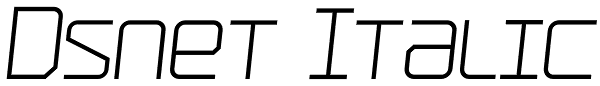 Dsnet Italic Font