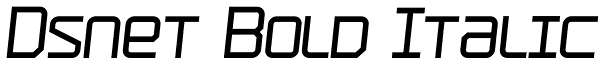 Dsnet Bold Italic Font