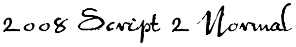 2008 Script 2 Normal Font