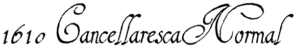 1610 Cancellaresca Normal Font