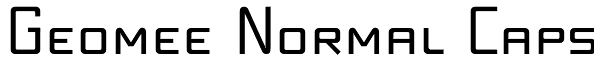 Geomee Normal Caps Font