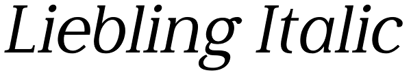 Liebling Italic Font