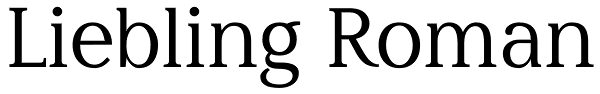 Liebling Roman Font