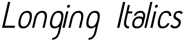 Longing Italics Font