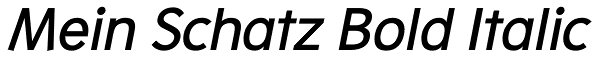 Mein Schatz Bold Italic Font
