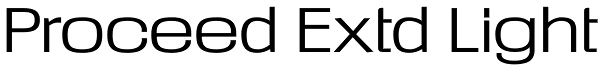 Proceed Extd Light Font