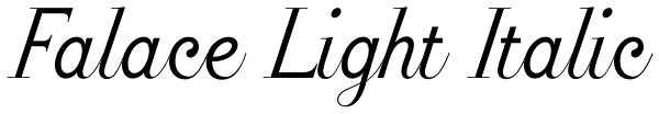 Falace Light Italic Font