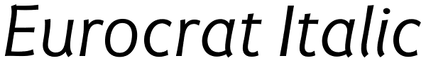 Eurocrat Italic Font