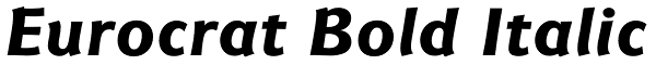 Eurocrat Bold Italic Font