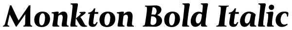 Monkton Bold Italic Font