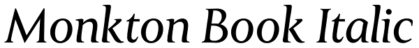 Monkton Book Italic Font