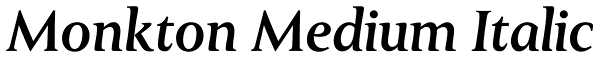 Monkton Medium Italic Font