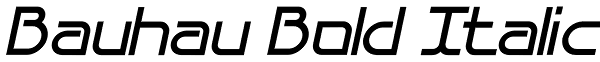 Bauhau Bold Italic Font