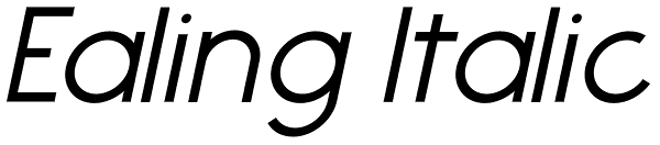 Ealing Italic Font